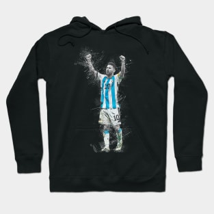 Leo Messi abstract art Hoodie